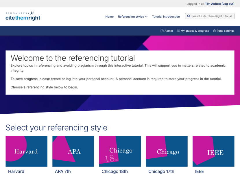 Cite Them Right Tutorial