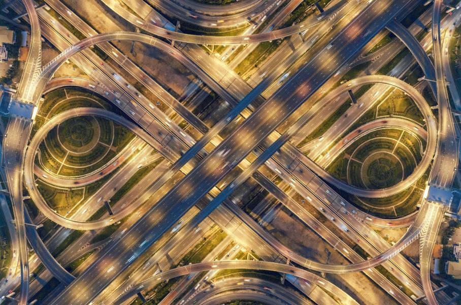 Really complicated road system
