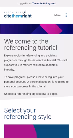 Cite Them Right Tutorial